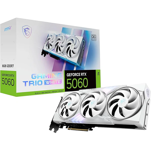 ✔️ RTX 5060 GAMING TRIO OC 3X RGB 8GBS WHITE - MSI 1