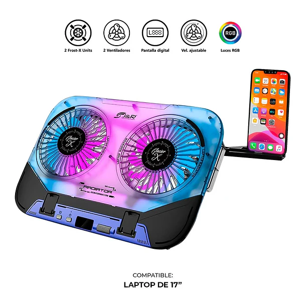 BASE REFRIGERANTE PORTATIL RGB AJUSTABLE - GLACIAR 1