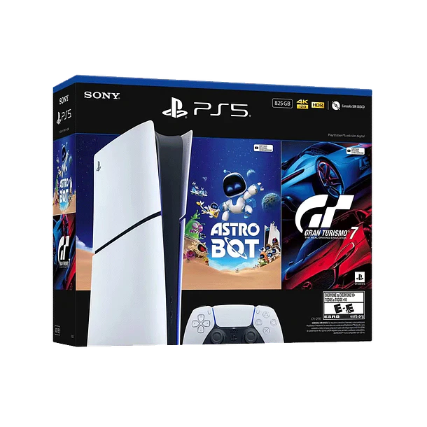 CONSOLA PS5 DIGITAL 825GBS + 1 CONTROL + 2 JUEGOS - SONY 1
