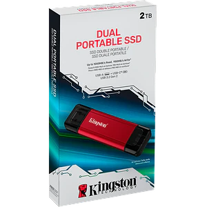 SOLIDO EXTERNO 2TB DUAL TIPO C Y USB PORTABLE - KINGSTON