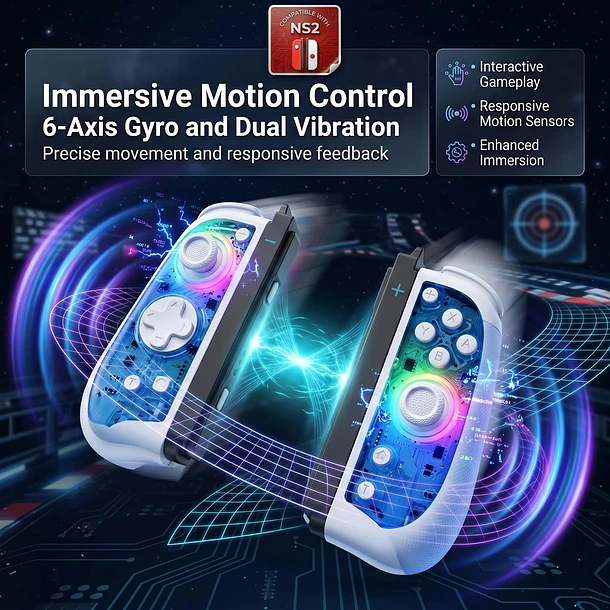 GAMEPAD PARA SWITCH 1 Y 2 RGB - LY GAME 3