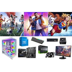 COMBO CUBICO WHITE / CORE I5 14600KF + RTX 5050