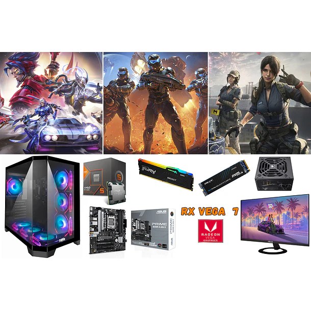COMBO CUBICO / RYZEN 5 8500G + RX VEGA + 600W 1