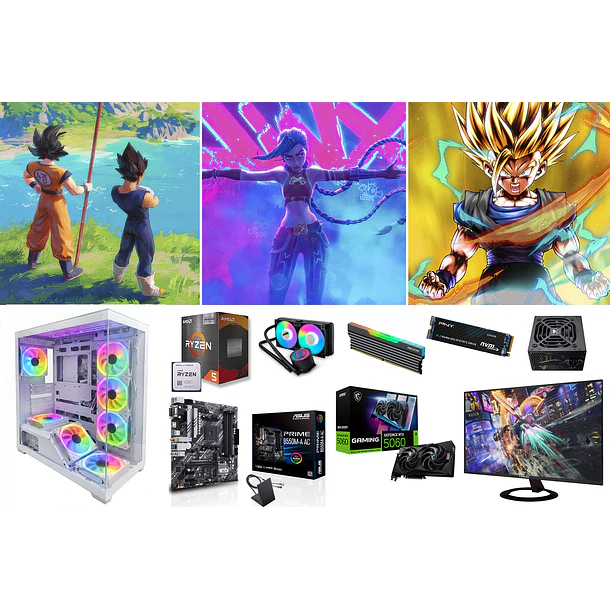 COMBO CUBICO / RYZEN 5 5500X 3D + RTX 5060 1