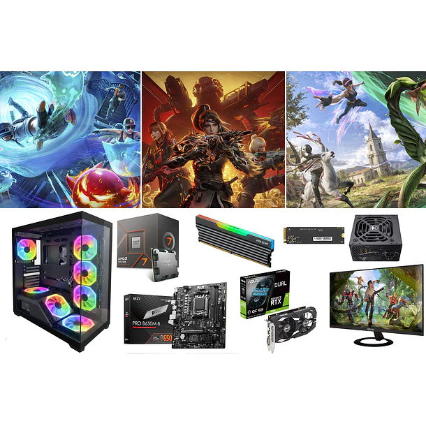 COMBO CUBICO / RYZEN 7 8700F + RTX 3050 + 1 TB 1