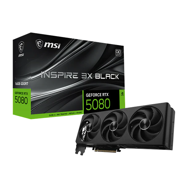 ✔️ RTX 5080 INSPIRE BLACK 3X OC 16GBS - MSI 1