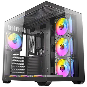 CX MIRROR CUBICO NEGRO + 7 FANS ARGB - ANTEC