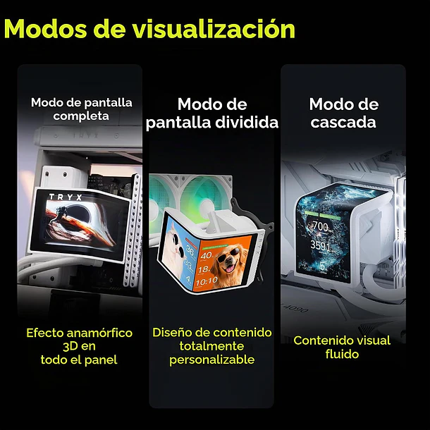 LIQUIDA PANTALLA PANORAMA SE 360 ARGB WHITE - TRYX 3