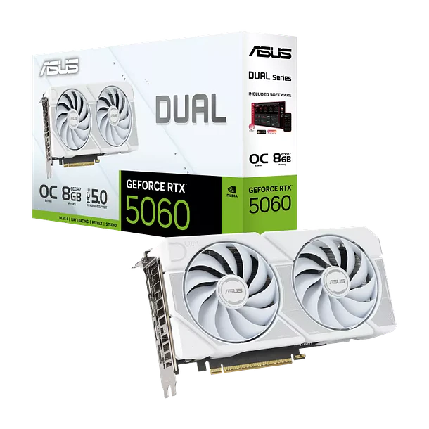 ✔️ RTX 5060 DUAL FAN WHITE OC 8GBS - ASUS 1