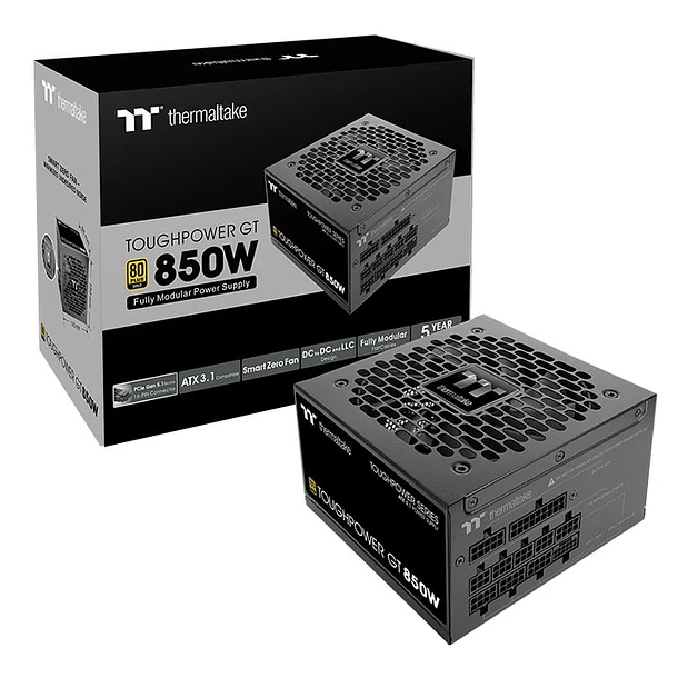 FUENTE REAL 850W GT 80 PLUS GOLD FULL MODULAR 5.1 - THERMALTAKE 1