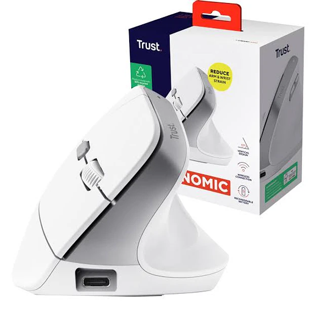 MOUSE ERGONOMICO RGB BAYO II INALAMBRICO WHITE - GXT 1