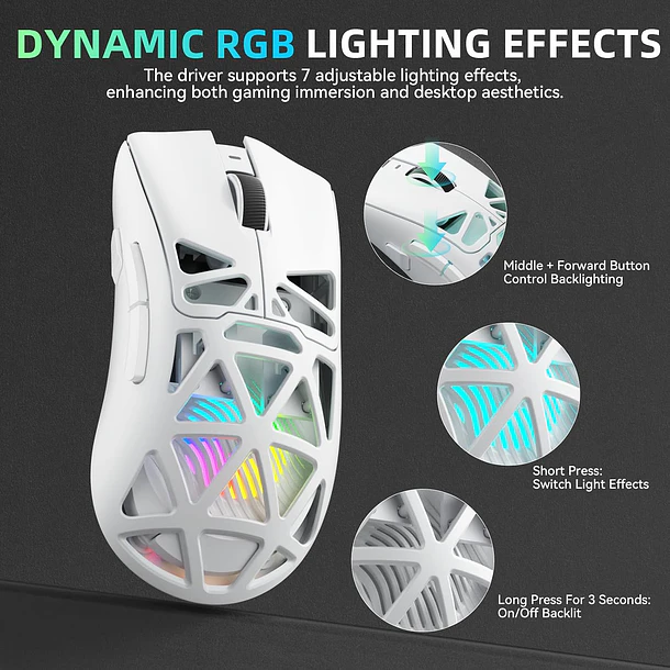 SCYTHER RGB INALAMBRICO BT RGB BLANCO - AULA 6
