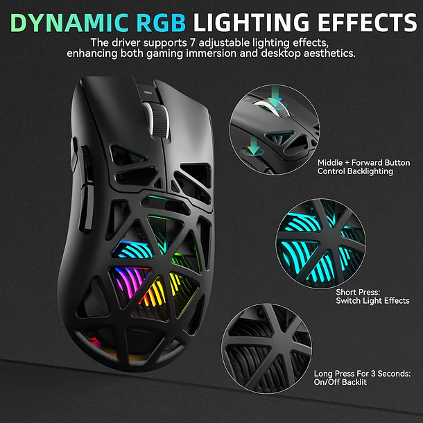 SCYTHER RGB INALAMBRICO BT RGB NEGRO - AULA 5