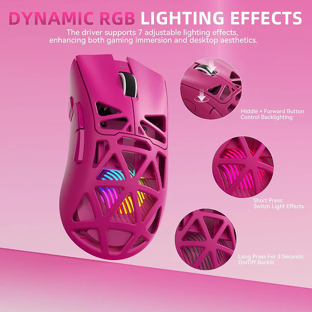 SCYTHER RGB INALAMBRICO BT RGB PINK - AULA 3