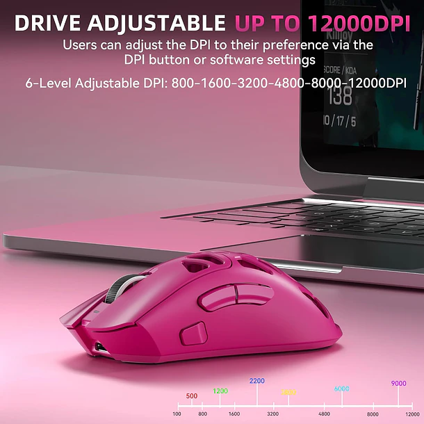 SCYTHER RGB INALAMBRICO BT RGB PINK - AULA 9