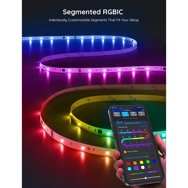 TIRA LED RGBIC PARA SETUP 5 METROS - GOVEE 2