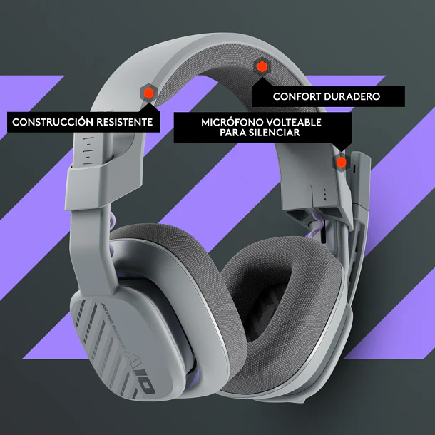 ASTRO A10 GEN 2 NEGRA GRIS MULTIPLATAFORMA - LOGI 4