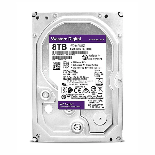 HDD 8 TERAS CAVIAR PURPURA 24/7 - WESTERN DIGITAL 1