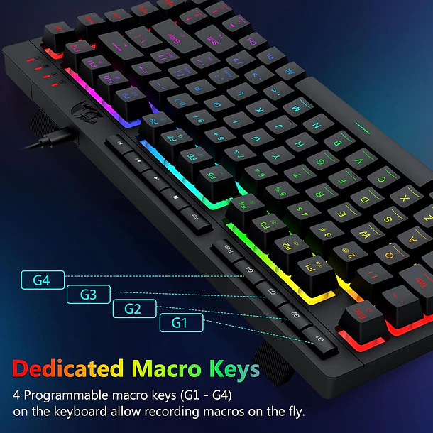 COMBO / 2 EN 1 TECLADO FLY KEY + MOUSE RGB - REDRAGON 2