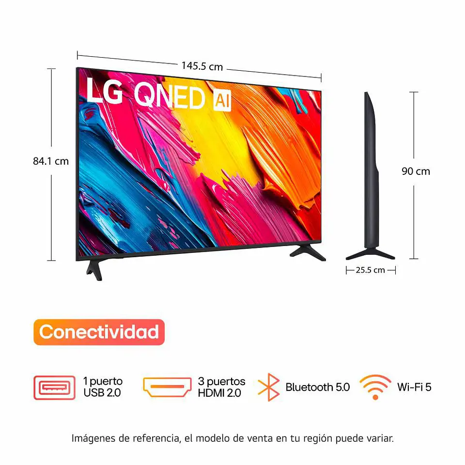 Televisor LG 65 pulgadas QNED Uhd4K Smart TV 65QNED73ASA.AWC 3
