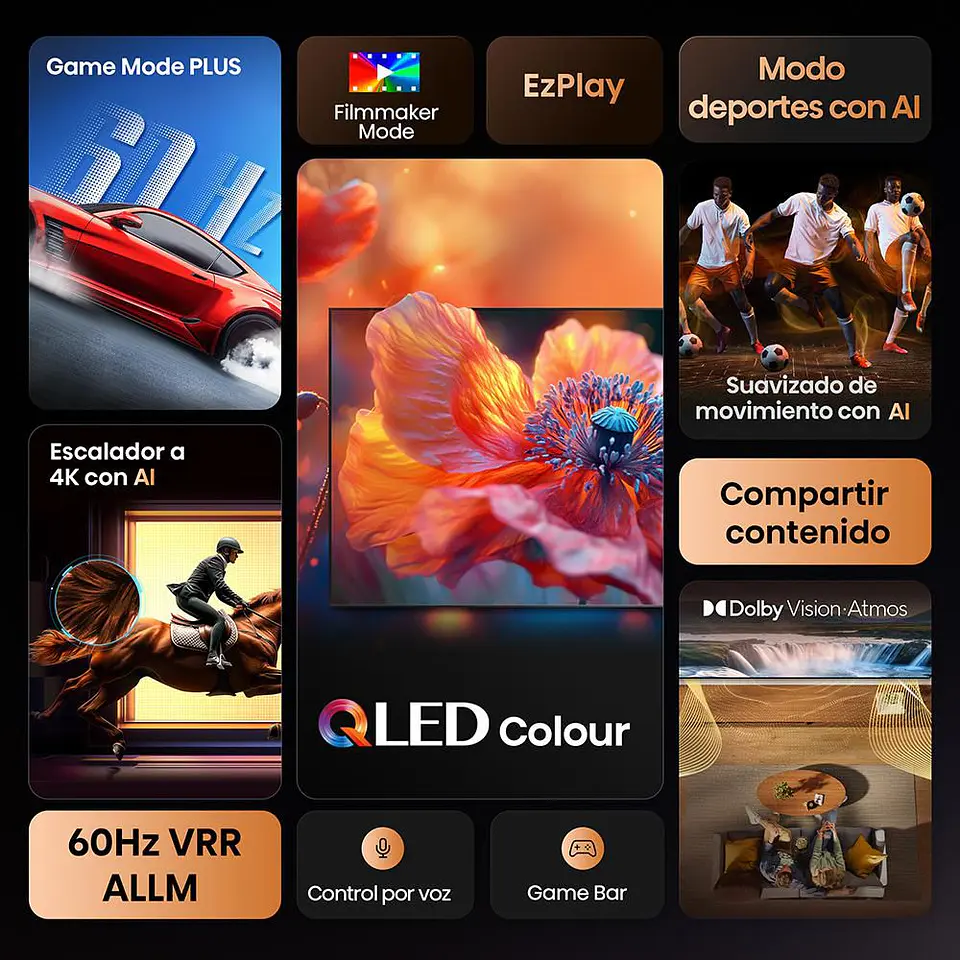 Televisor HISENSE 50 pulgadas QLED Uhd4K Smart TV 50Q6QV 7