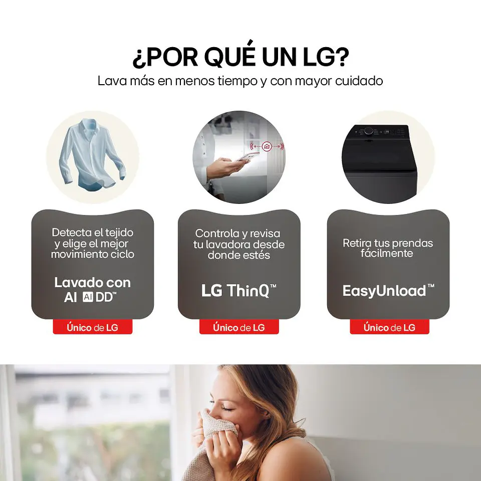 Lavadora LG Carga Superior 23 kg (51 lb) WT23EGTX6.AEGECOL 3