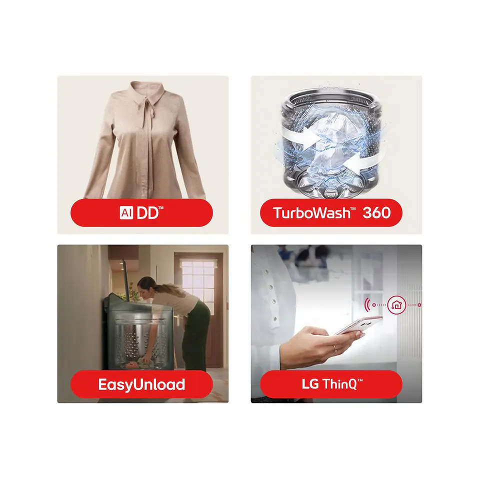 Lavadora LG Carga Superior 23 kg (51 lb) WT23EGTX6.AEGECOL 6