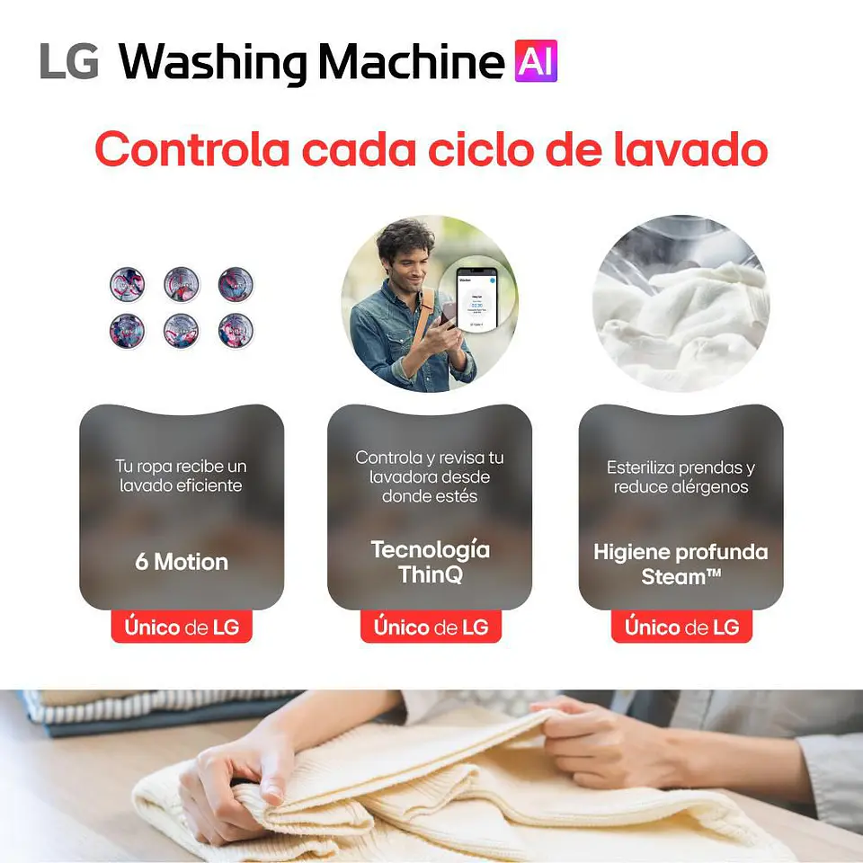 Lavadora Secadora LG Eléctrica 16 Kilos WD16EGNTS6P.AEGECOL WD16EGNTS6P.AEGECOL Gris 4