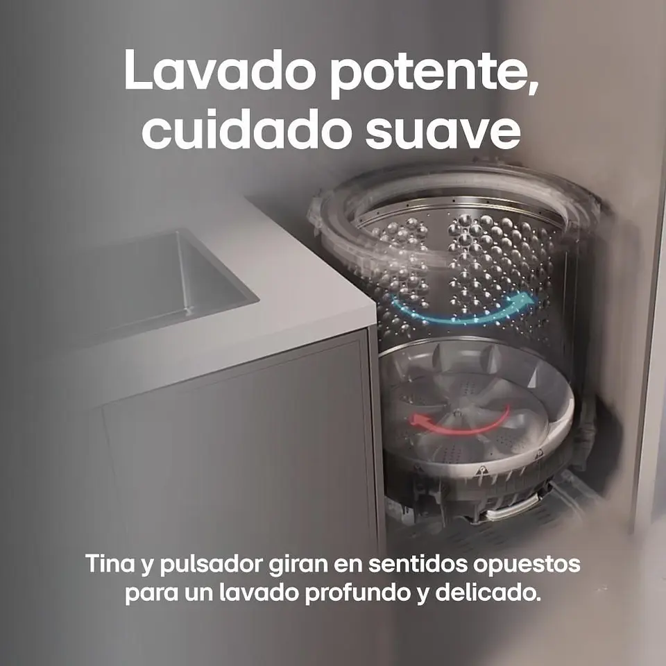 Lavadora C Superior 18 k Negra LG Carga Superior 18 kg (40 lb) WT18OVTB.ANBECOL 3