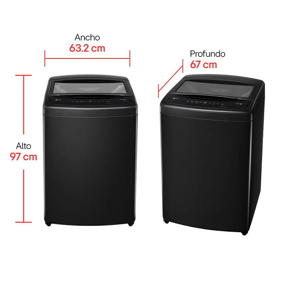 Lavadora C Superior 18 k Negra LG Carga Superior 18 kg (40 lb) WT18OVTB.ANBECOL 4
