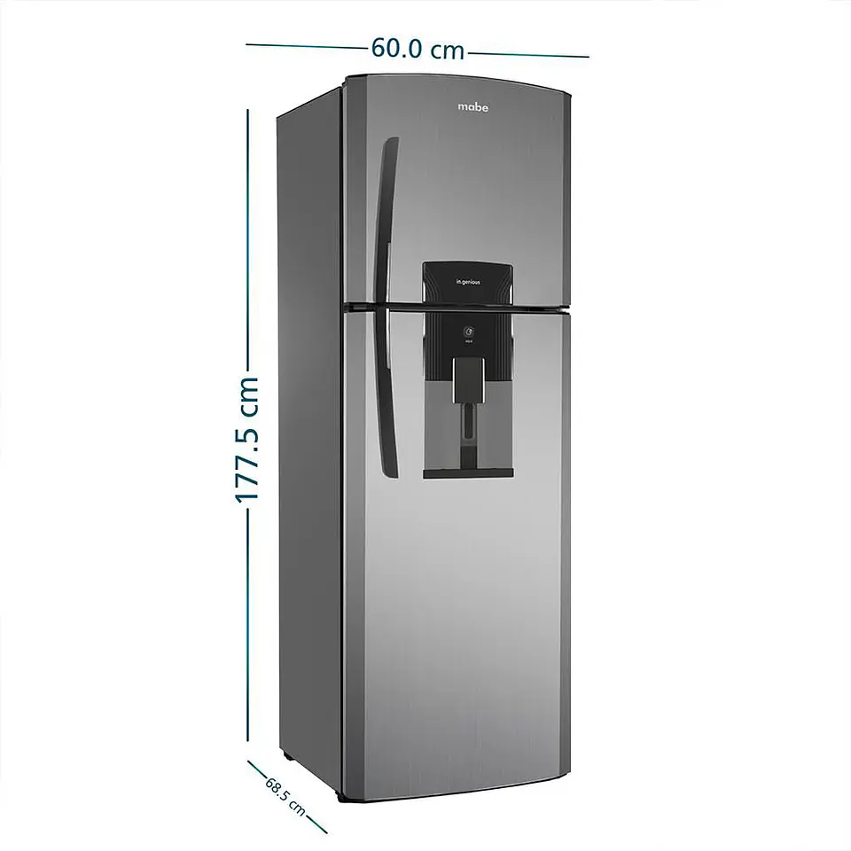 Nevera MABE No Frost Congelador Superior 313 Litros Brutos RMA313FXCT RMA313FXCT Platinum 2