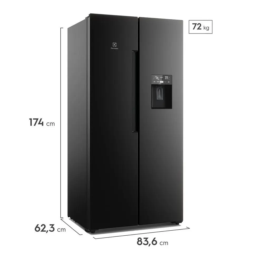 Nevecón 423 Litros ELECTROLUX Side By Side 423 Litros ERS45F3C5EB Negro 3