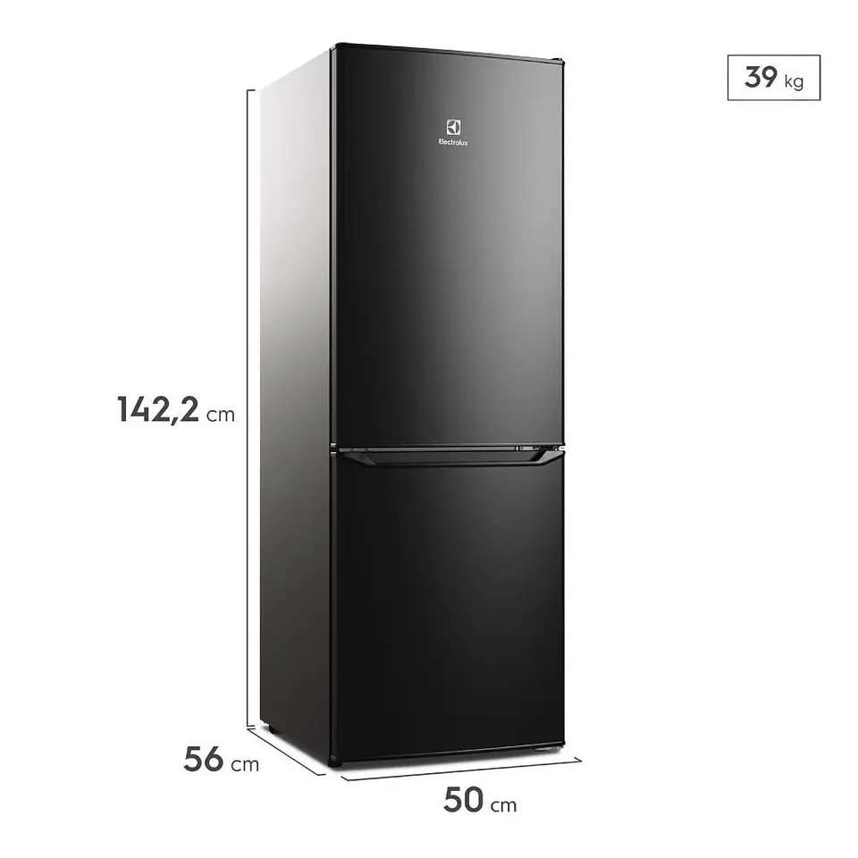 NEVERA ELECTROLUX Frost Congelador Inferior 173 Litros ERB163HB Negro inoxidable 2