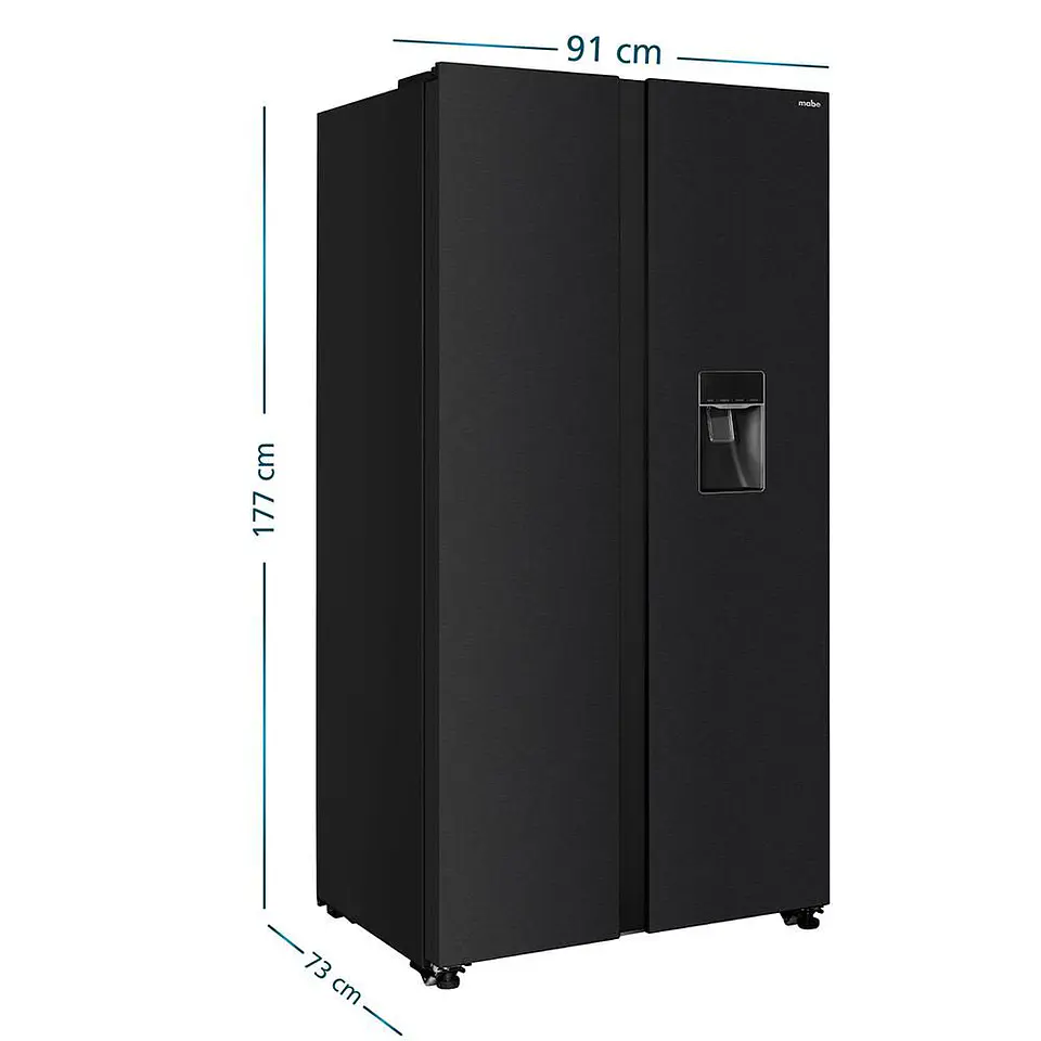 Nevecon MABE Side By Side 562lt MSL565QMLSP0 Black Steel 2