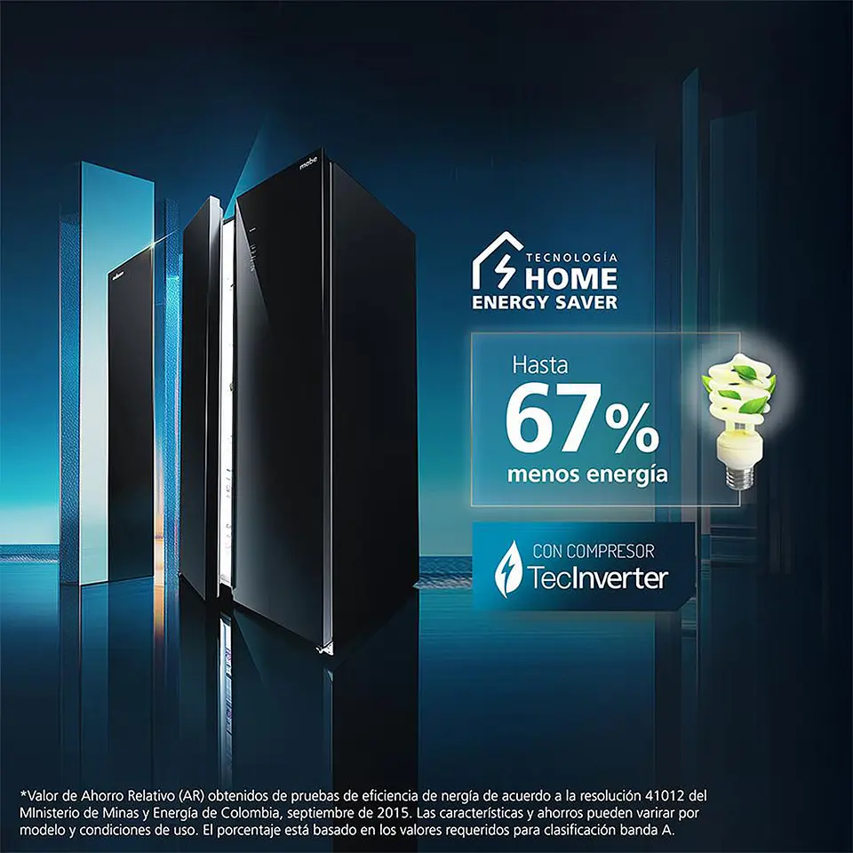 Nevecon MABE Side By Side 562lt MSL565QMLSP0 Black Steel 5