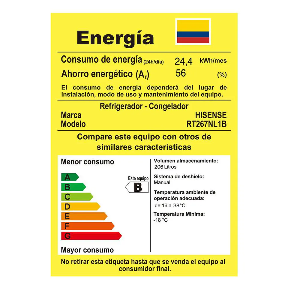 Nevera Congelador Superior HISENSE Frost Congelador Superior 206 Litros BCD205 BCD205 Silver 5