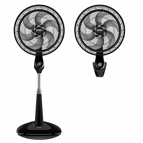 Ventilador 2 En 1 SAMURAI Silence For Maxx VE77C0I0 Negro