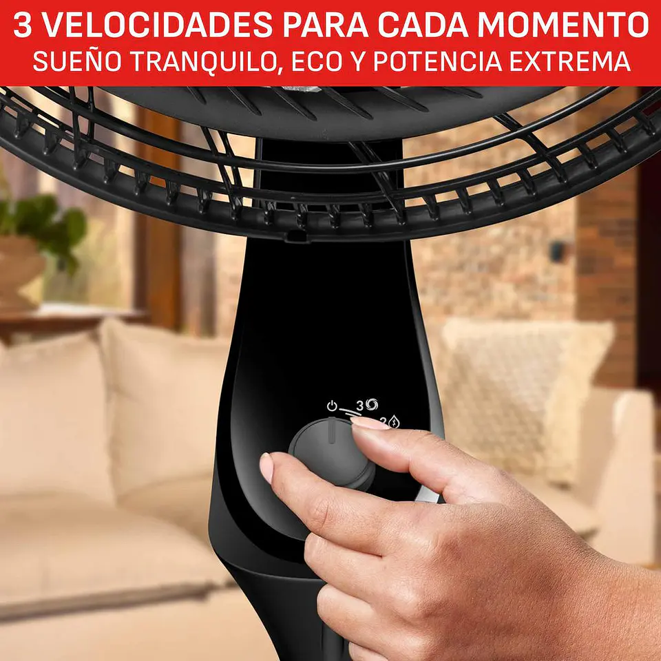 Ventilador 2 En 1 SAMURAI Silence For Maxx VE77C0I0 Negro 8