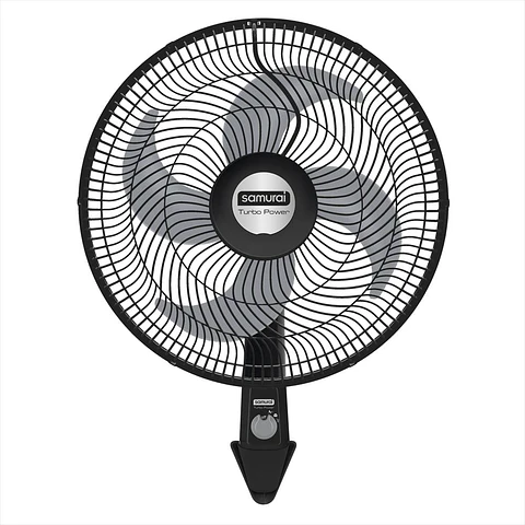 Ventilador De Pared Negro Turbo Power Samurai