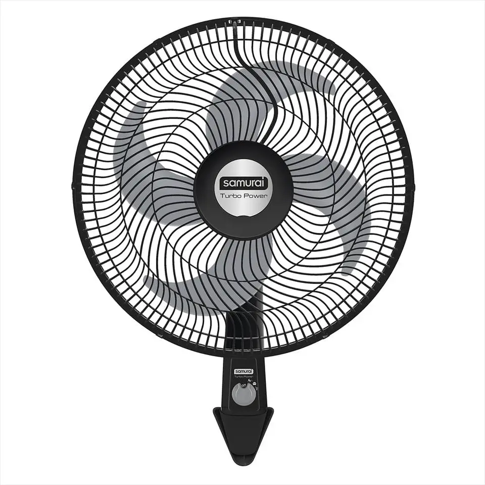 Ventilador De Pared Negro Turbo Power Samurai 1