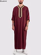 New Moroccan Arab Robe for Men Traditional Islamic Clothing Loose Casual Embroidered Muslim Fashion Abayas Middle East Long Robe - Miniatura 1