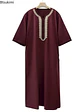 New Moroccan Arab Robe for Men Traditional Islamic Clothing Loose Casual Embroidered Muslim Fashion Abayas Middle East Long Robe - Miniatura 2