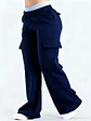 Ropa Mujer Fashion Solid Color Casual Pocket Versatile Pant Spring Temperament Commuting Loose Personality Sports Straight Pants - Miniatura 2