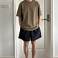 ROA 26SS Japanese Style Outdoor Loose Casual Small Logo Cotton Short Sleeve T-Shirt Unisex Crew Neck - Miniatura 4