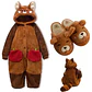 Adult Raccoon Cosplay Costume Robes Kigurumi Unicorn Onesie Anime Nightgown Halloween Cartoon Bear Pajamas Winter - Miniatura 1