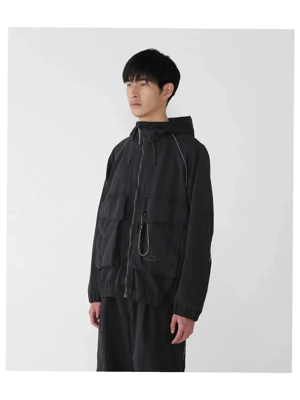 ROA HIKING Collaborative Windproof Waterproof Nylon Jacket Hooded Outerwear Long Sleeve Zipper Closure Pure Color Unisex Jacket 2