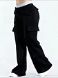 Ropa Mujer Fashion Solid Color Casual Pocket Versatile Pant Spring Temperament Commuting Loose Personality Sports Straight Pants - Miniatura 4