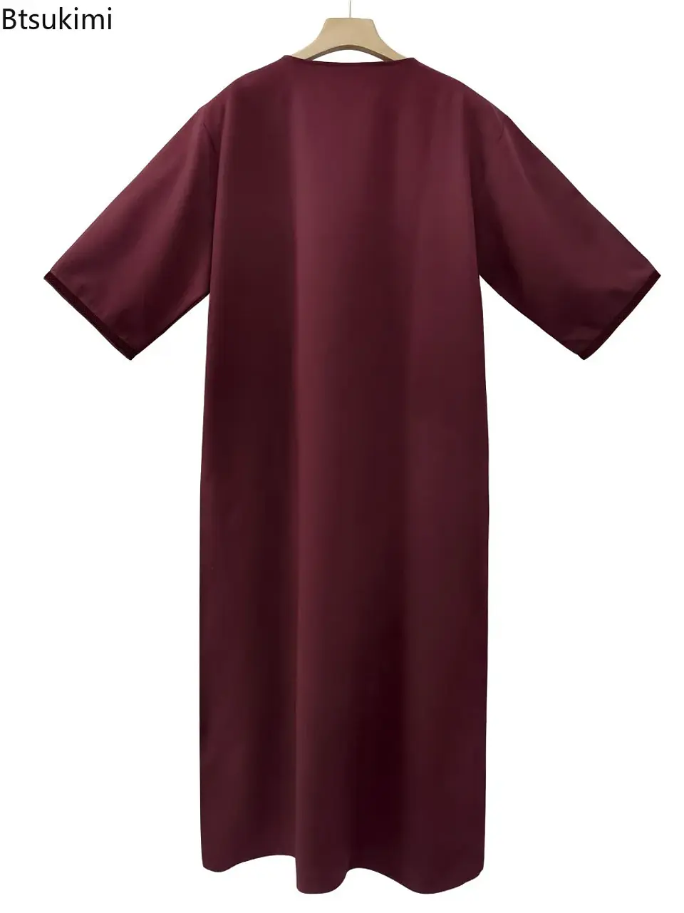 New Moroccan Arab Robe for Men Traditional Islamic Clothing Loose Casual Embroidered Muslim Fashion Abayas Middle East Long Robe 3