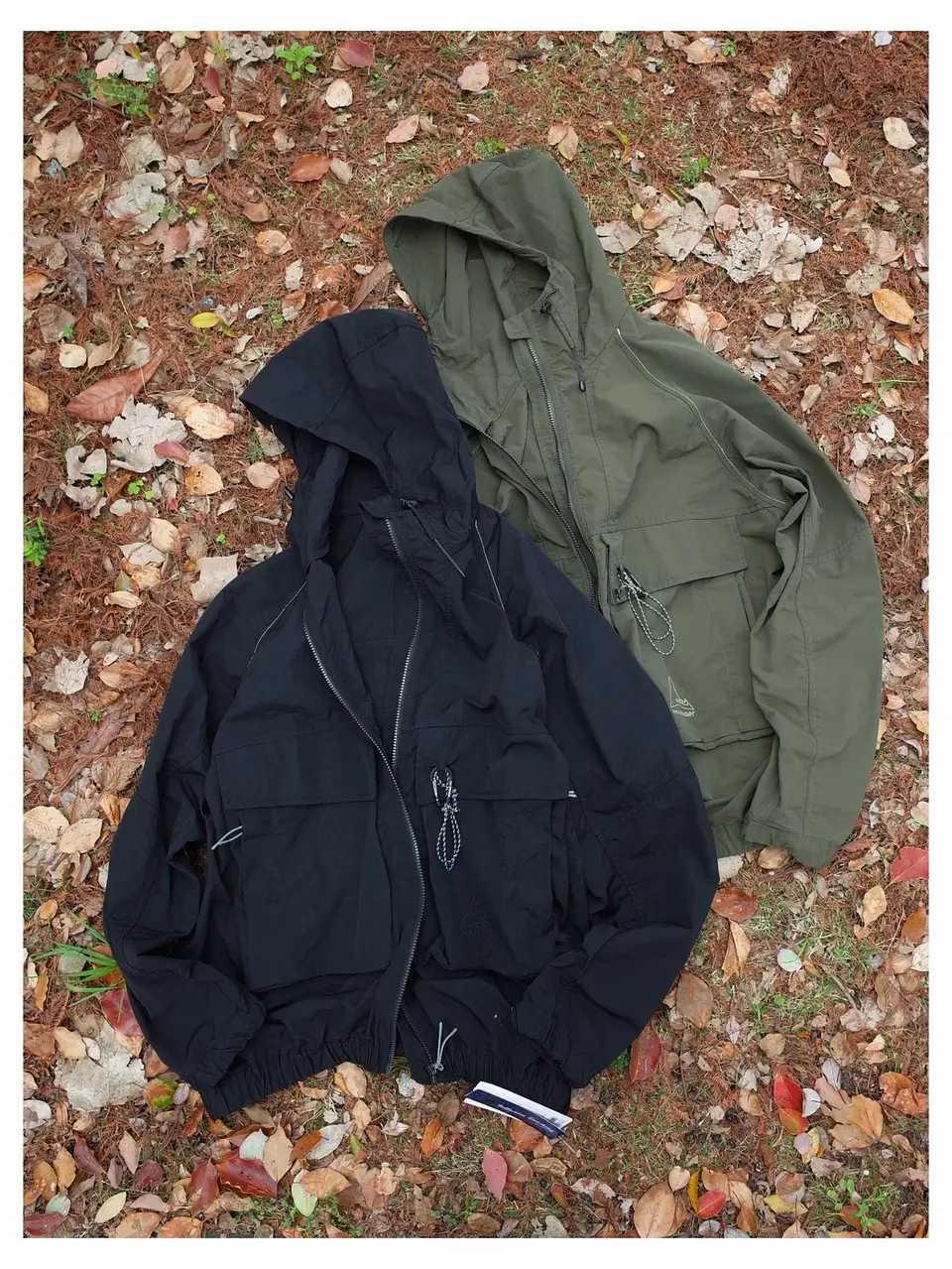 ROA HIKING Collaborative Windproof Waterproof Nylon Jacket Hooded Outerwear Long Sleeve Zipper Closure Pure Color Unisex Jacket 9