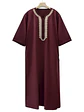 New Moroccan Arab Robe for Men Traditional Islamic Clothing Loose Casual Embroidered Muslim Fashion Abayas Middle East Long Robe - Miniatura 7